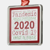 2020年の思熱狂するい出 メタルオーナメント (左)