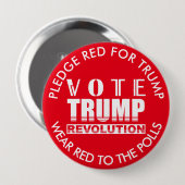 2020年の投票選挙にトランプ衣服の赤を投票 缶バッジ (正面&裏面)