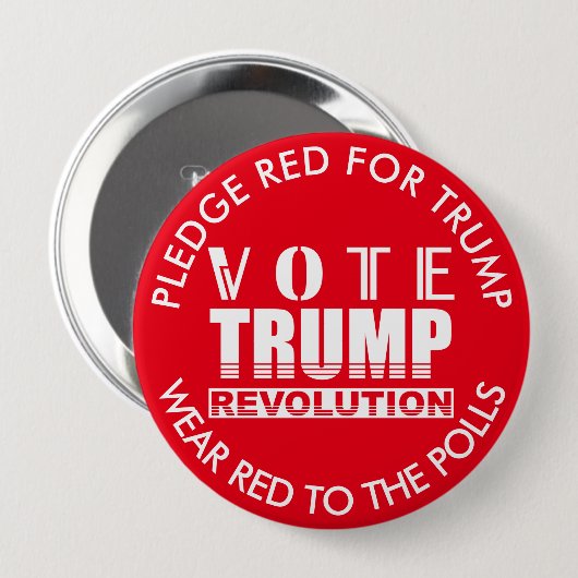 2020年の投票選挙にトランプ衣服の赤を投票 缶バッジ (正面&裏面)