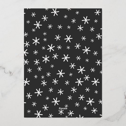 2020年の新年の平和スクリプト3枚の写真 箔シーズンカード (裏面)