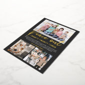 2020年の新年の平和スクリプト3枚の写真 箔シーズンカード (回転した状態)