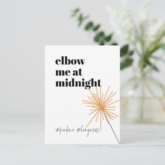 2020年の新年の社交的なユーモアおもしろいの克服 シーズンポストカード (スタンド正面)