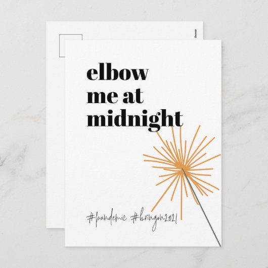 2020年の新年の社交的なユーモアおもしろいの克服 シーズンポストカード (正面/裏面)