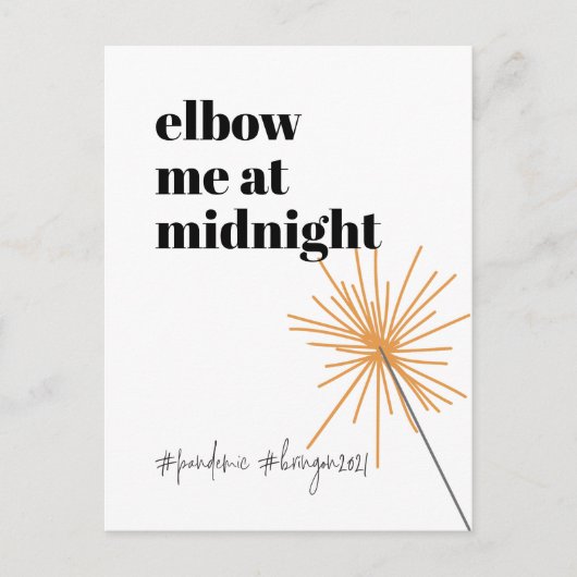 2020年の新年の社交的なユーモアおもしろいの克服 シーズンポストカード (正面)