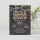 2020年の新年は、パーティーブラックと金ゴールド応援 招待状 (スタンド正面)