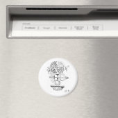 2020年の新年、新しい10年のドードルアート マグネット (インサイチュ (食洗機))