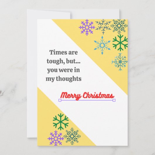 2020年の時代は厳しいクリスマス シーズンカード (正面)