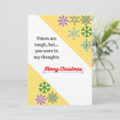 2020年の時代は厳しいクリスマス シーズンカード (スタンド正面)