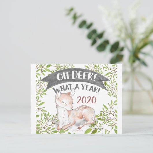 2020年の木の国のクおもしろいリスマス ポストカード (スタンド正面)