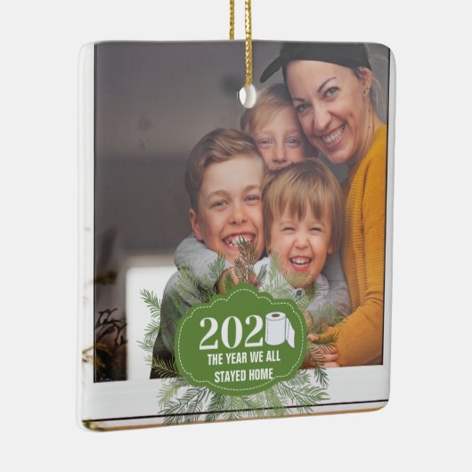 2020年の検疫クリスマス我々は家に滞在した年 セラミックオーナメント (右)