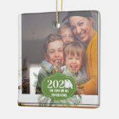 2020年の検疫クリスマス我々は家に滞在した年 セラミックオーナメント (左)