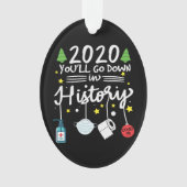 2020年の歴史 |トイレ紙とマスク オーナメント (正面)