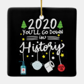 2020年の歴史 |トイレ紙とマスク セラミックオーナメント (裏面)