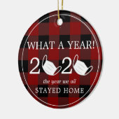 2020年の紙転が赤格子写真 セラミックオーナメント (左)