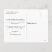 2020年の聖降誕祭メリー·クリスマス写真 シーズンポストカード (裏面)