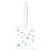 2020年の記念写真を1年 キューブオーナメント (正面)