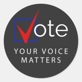 2020年の選挙のシールに自分の声を投票 ラウンドシール