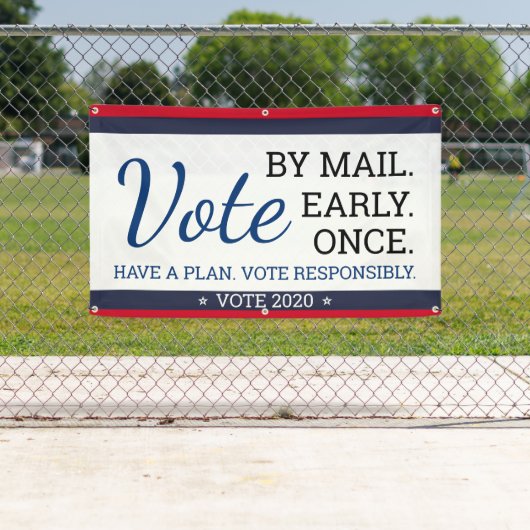 2020年の選挙を経て早期に郵送で投票する 横断幕 (インサイチュ)