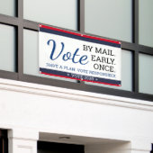 2020年の選挙を経て早期に郵送で投票する 横断幕 (ビルの外側)