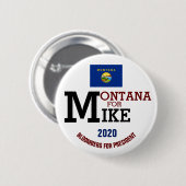2020年のMike Bloomberg氏のためのモンタナ 缶バッジ (正面&裏面)