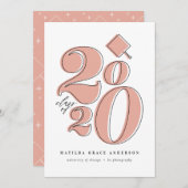 2020年はっきりした卒業写真アナウンスのクラス シーズンカード (正面/裏面)