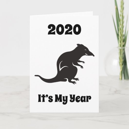 2020年はねずみの年 カード (正面)