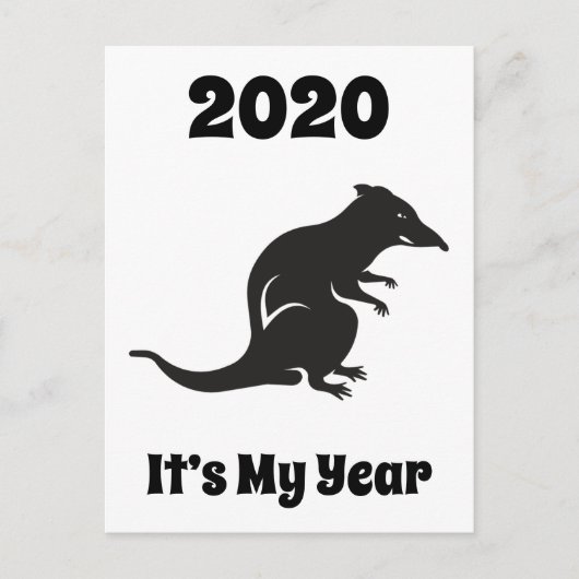 2020年はねずみの年 ポストカード (正面)