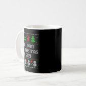 2020年はもう終わりにして Ugly Christmas Sweater 2020 F コーヒーマグカップ (正面左)