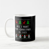 2020年はもう終わりにして Ugly Christmas Sweater 2020 F コーヒーマグカップ (左)