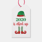 2020年はエルフだらけ 面白いクリスマスの名言 パターン ギフトタグ (正面)