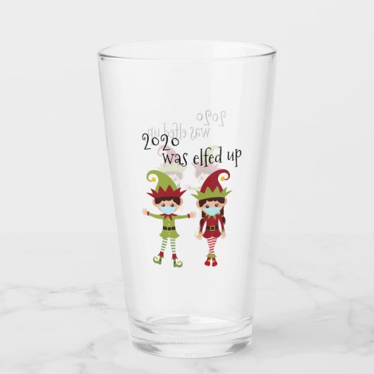 2020年はクリスマスを迎えおもしろいた タンブラーグラス (裏面)
