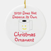 2020年はクリスマス飾りに値しない セラミックオーナメント (裏面)