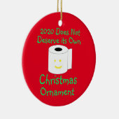 2020年はクリスマス飾りに値しない セラミックオーナメント (右)