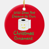 2020年はクリスマス飾りに値しない セラミックオーナメント (裏面)
