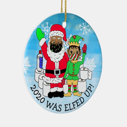 2020年はファセマスクの民族おもしろい小妖精や小人で解放された セラミックオーナメント (右)