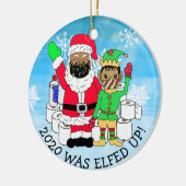 2020年はファセマスクの民族おもしろい小妖精や小人で解放された セラミックオーナメント (左)