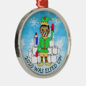 2020年はファセマスクの民族おもしろい小妖精や小人で解放された メタルオーナメント (右)