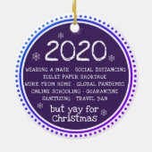 2020年は最悪だったけど、クリスマスは最高！ セラミックオーナメント (裏面)