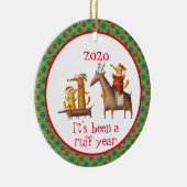 2020年は犬たちにとってひどい年だった セラミックオーナメント (右)