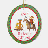 2020年は犬たちにとってひどい年だった セラミックオーナメント (左)