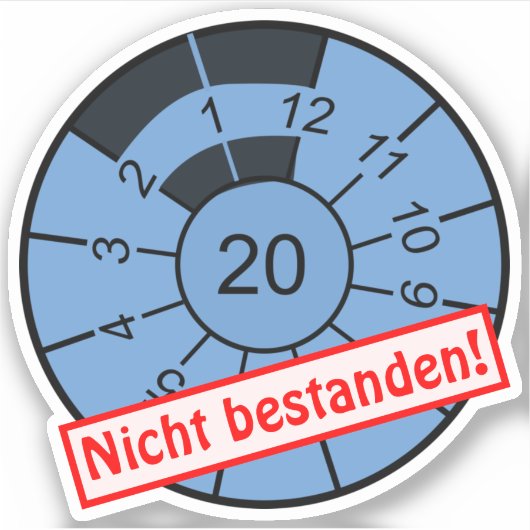2020年は確実に年検に失敗！ シール (正面)