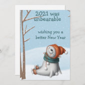 2020年は耐え難い妊娠中のホッキョクグマ シーズンカード (正面/裏面)