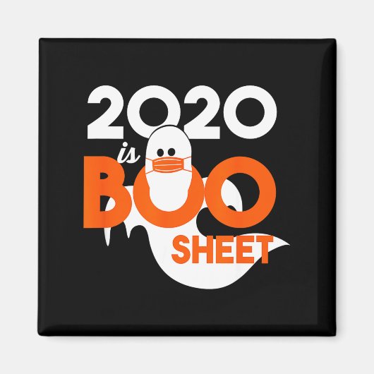 2020年はbooシート幽霊ハロウィン マグネット (正面)