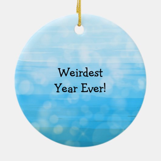 2020年はFacemaskで小妖精や小人とおもしろいサンタに迎えられた セラミックオーナメント (裏面)