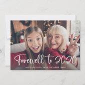 2020年への別れ | 2021年おめでとう2枚の写真 シーズンカード (正面)