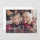 2020年への別れ | 2021年のおめでとうございます写真 シーズンポストカード (正面/裏面)