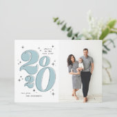 2020年を彩る大胆なタイポグラフィにお祝いを シーズンカード (スタンド正面)