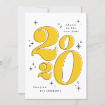 2020年を彩る新しい年のはっきりしたタイポグラフィにお祝いを