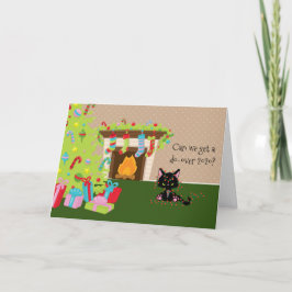 2020年を超えるクリスマス気分の猫 シーズンカード