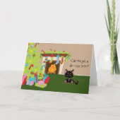 2020年を超えるクリスマス気分の猫 シーズンカード (正面)